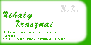 mihaly krasznai business card
